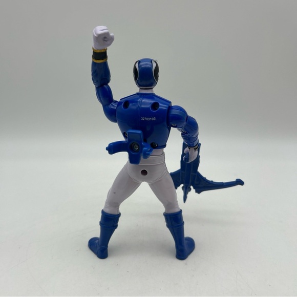 Mighty Morphin Power Rangers Megaforce Battle Blue 6" Figure 2012 Bandai Comp - Picture 8 of 12